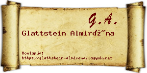 Glattstein Almiréna névjegykártya